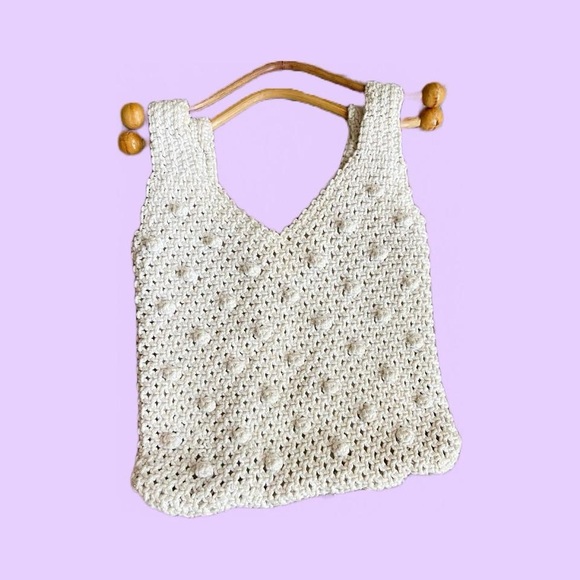 Vintage 70s Crochet Bag Ernest Handbag Co. Boho Purse handbag 🔥 - Picture 1 of 4